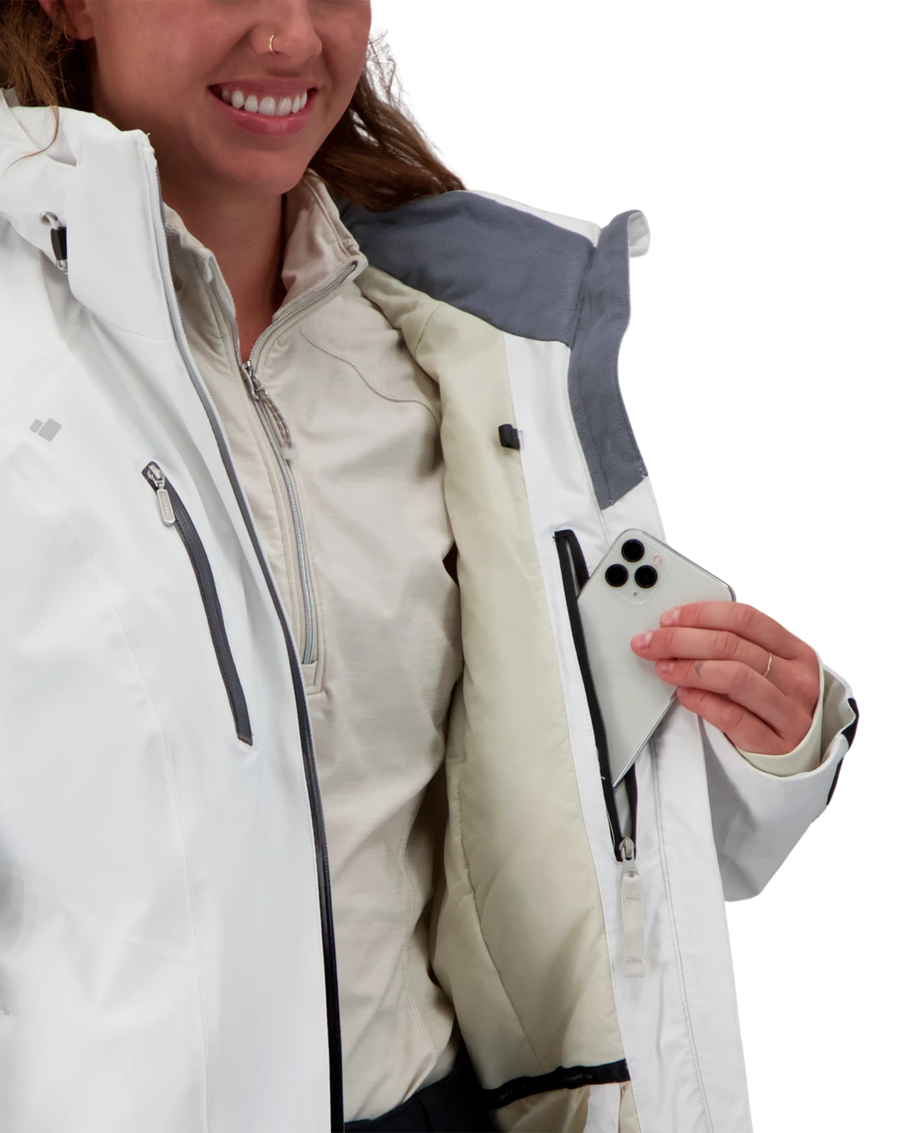 Obermeyer Nova Jacket - White 9 Obermeyer Nova Jacket - White - Image 7