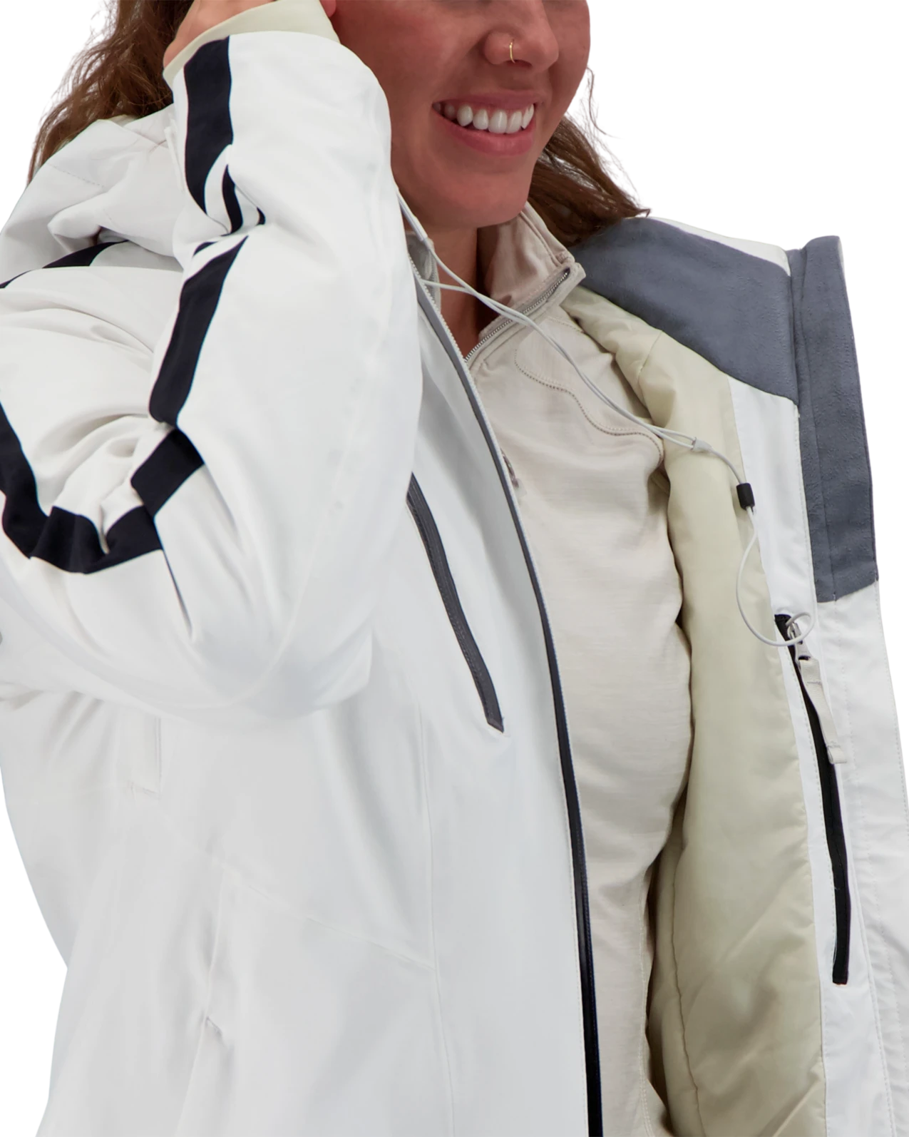 Obermeyer Nova Jacket - White 10 Obermeyer Nova Jacket - White - Image 8