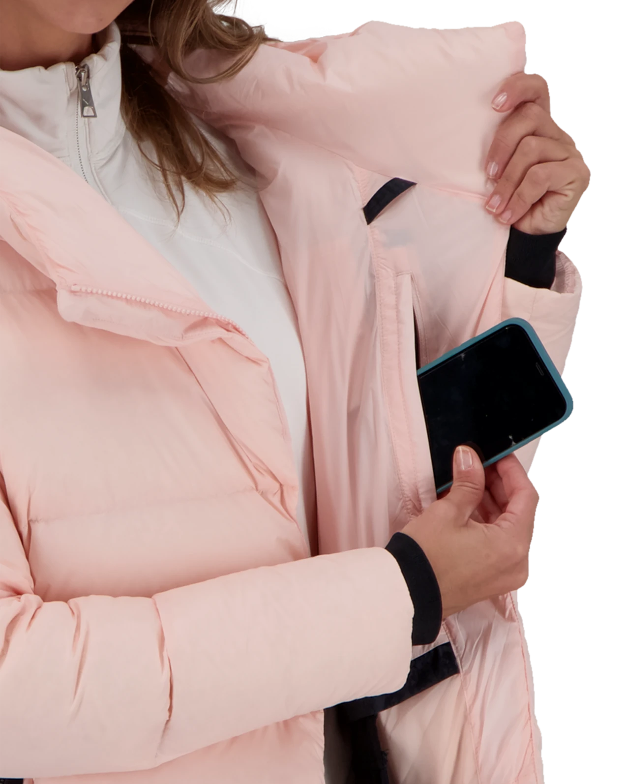 Obermeyer Calypso Down Jacket - Pink Sand 7 Obermeyer Calypso Down Jacket - Pink Sand - Image 5