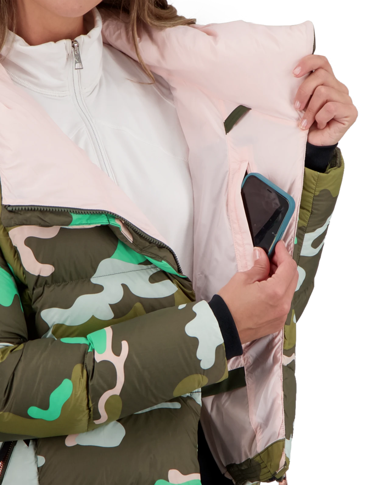 Obermeyer Calypso Down Jacket - Jasmint Camo 7 Obermeyer Calypso Down Jacket - Jasmint Camo - Image 5