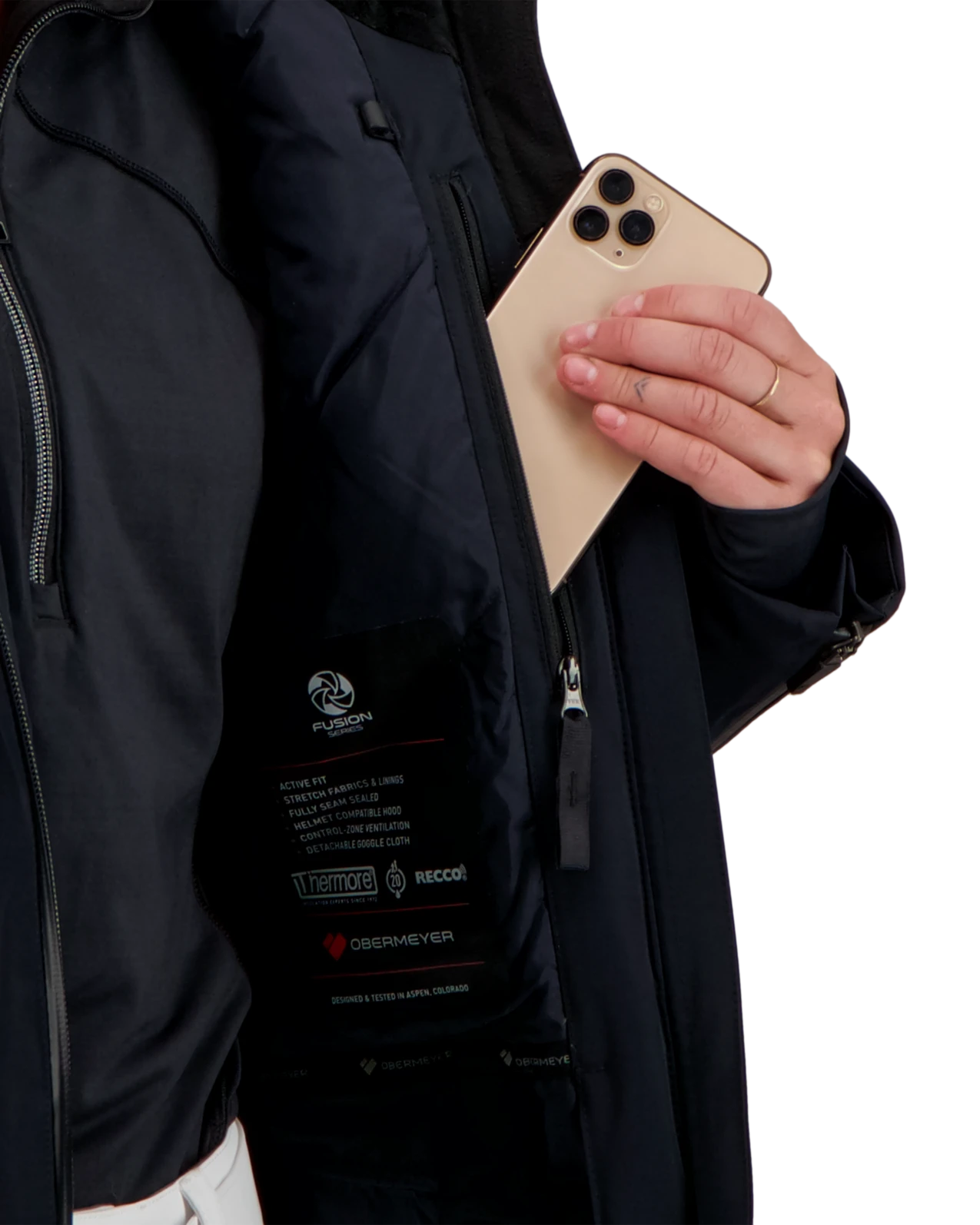 Obermeyer Defiance Jacket - Black 8 Obermeyer Defiance Jacket - Black - Image 6