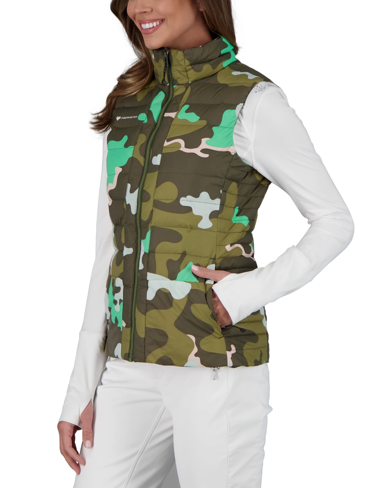 Obermeyer Nieve Down Vest - Jasmint Camo 5 Obermeyer Nieve Down Vest - Jasmint Camo - Image 3