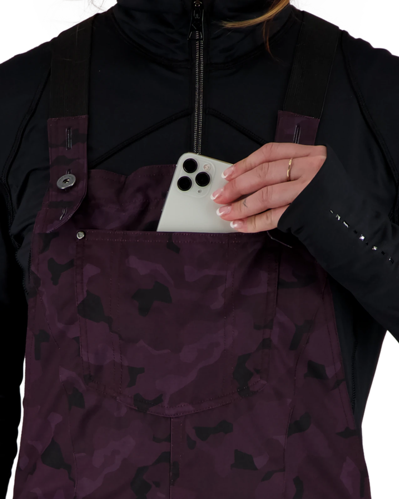 Obermeyer Malta Bib Overalls - Magnetic Camo 6 Obermeyer Malta Bib Overalls - Magnetic Camo - Image 4