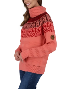 Obermeyer Lily Turtleneck Sweater - Just Peachy -Obermeyer-US store WebZoom 1605121030 S04 MODSDE