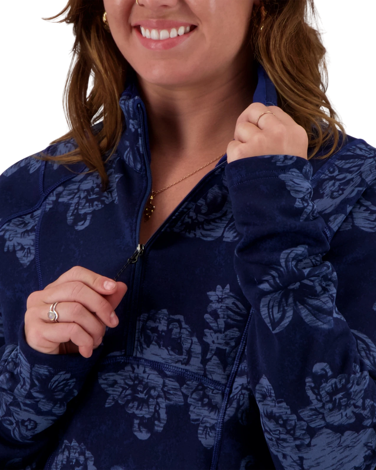 Obermeyer Sonja 1/4 Zip - Denim Blues 6 Obermeyer Sonja 1/4 Zip - Denim Blues - Image 4