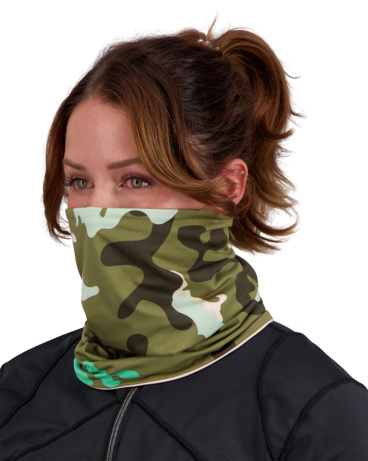 Obermeyer First-On Reversible Neck Warmer - Saguaro Camo 5 Obermeyer First-On Reversible Neck Warmer - Saguaro Camo - Image 3