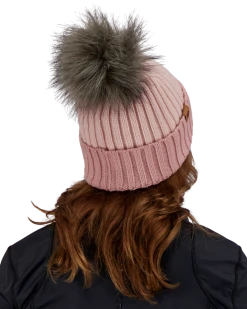 Obermeyer Denver Faux Fur Pom Beanie - Pink Sand -Obermeyer-US store WebZoom 1805721050 S02 MODSDE