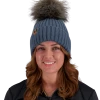 Obermeyer Denver Faux Fur Pom Beanie - Blue Ash 1 Obermeyer Denver Faux Fur Pom Beanie - Blue Ash -Obermeyer-US store WebZoom 1805721168 S01 MODFRT