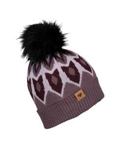 Obermeyer Fair Isle Faux Fur Pom Beanie - Purple Reign -Obermeyer-US store WebZoom 1806821179 S06 MQNSDE