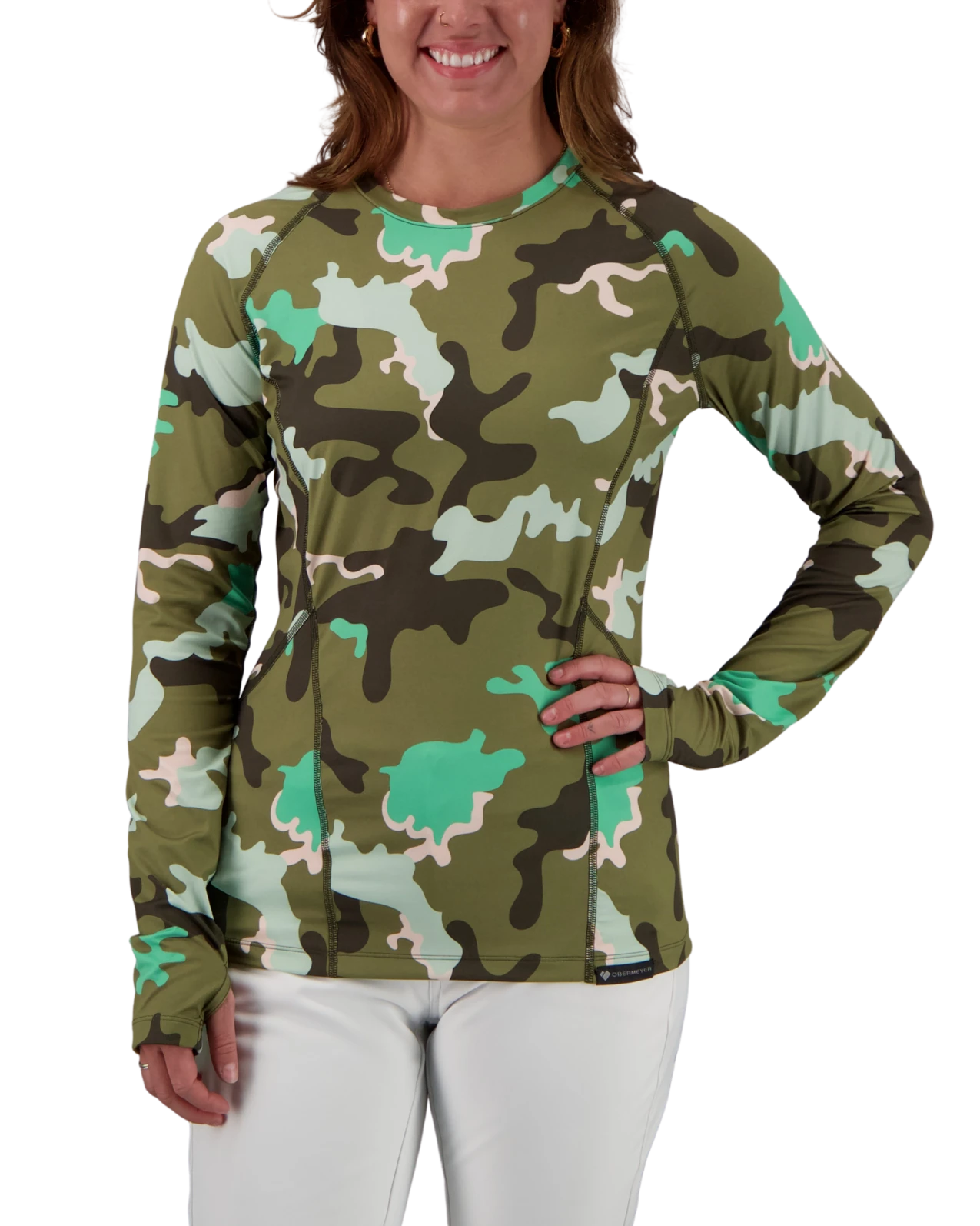 Obermeyer Discover Baselayer Crew - Saguaro Camo 3 Obermeyer Discover Baselayer Crew - Saguaro Camo