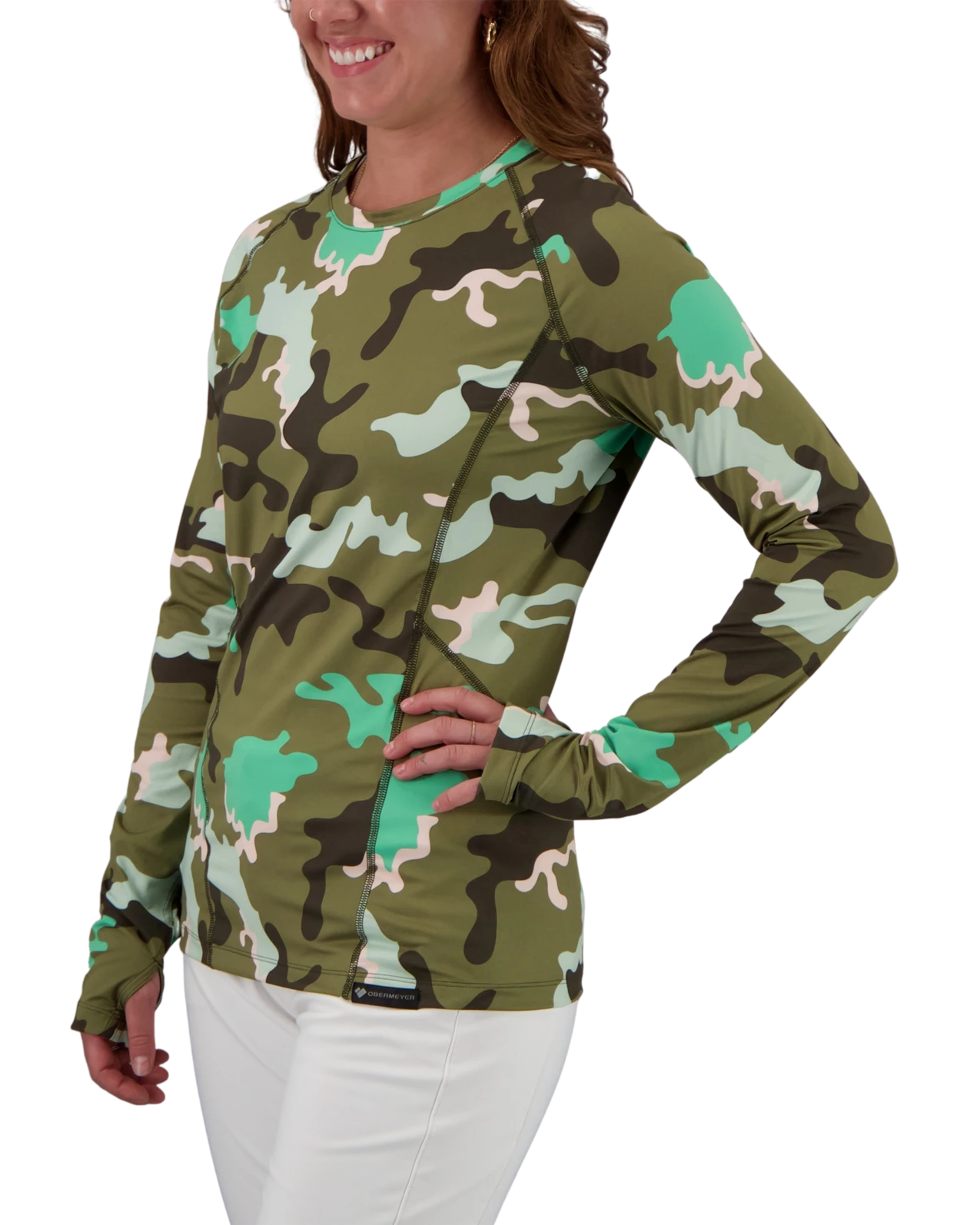 Obermeyer Discover Baselayer Crew - Saguaro Camo 5 Obermeyer Discover Baselayer Crew - Saguaro Camo - Image 3