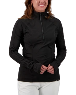 Obermeyer Discover 1/4 Zip Baselayer Top - Black