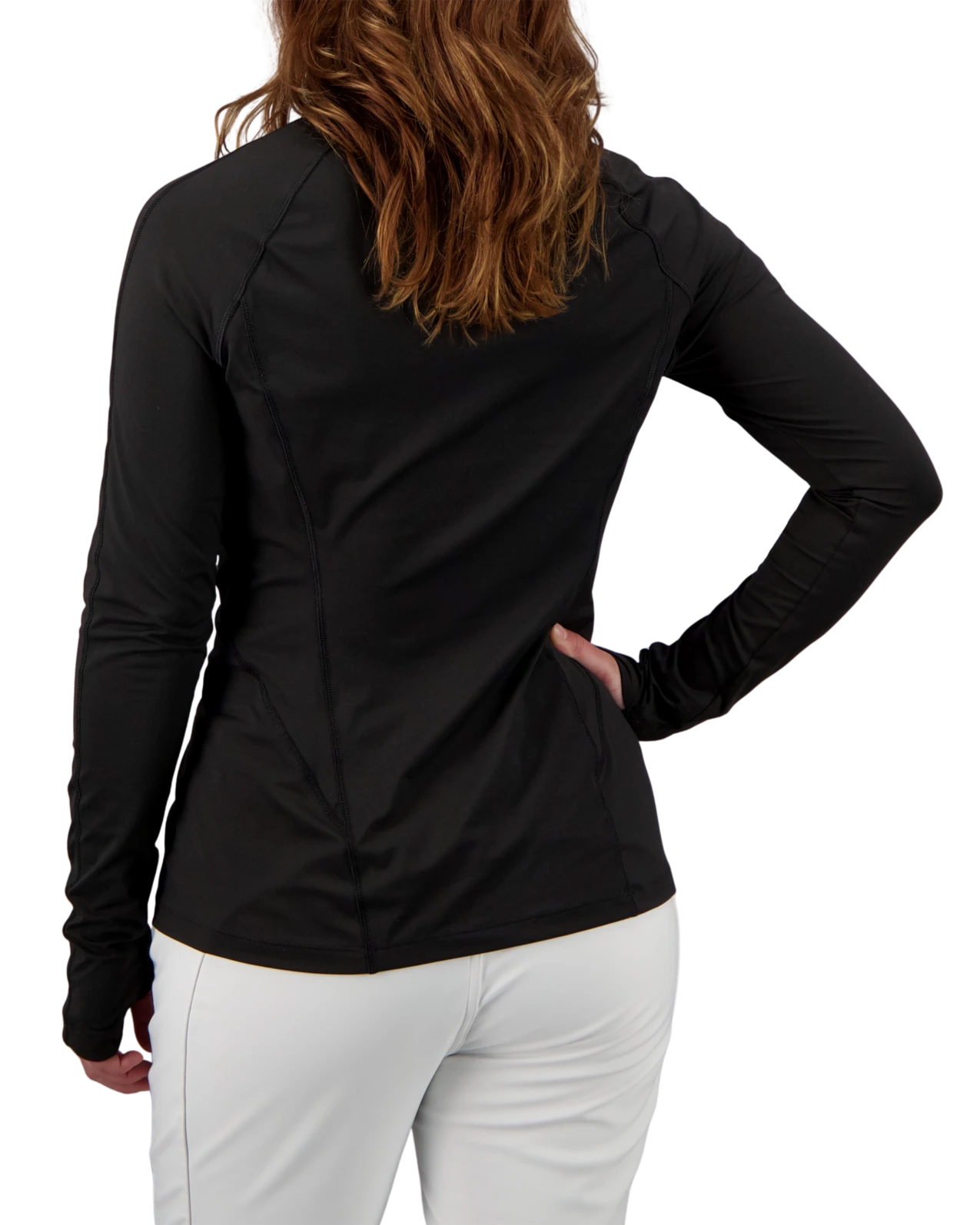 Obermeyer Discover 1/4 Zip Baselayer Top - Black 4 Obermeyer Discover 1/4 Zip Baselayer Top - Black - Image 2