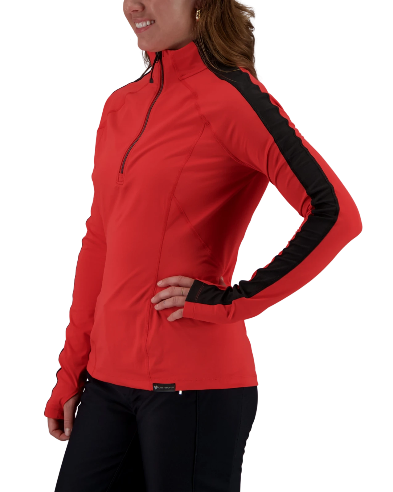 Obermeyer Discover 1/4 Zip Baselayer Top - Finish Line 5 Obermeyer Discover 1/4 Zip Baselayer Top - Finish Line - Image 3