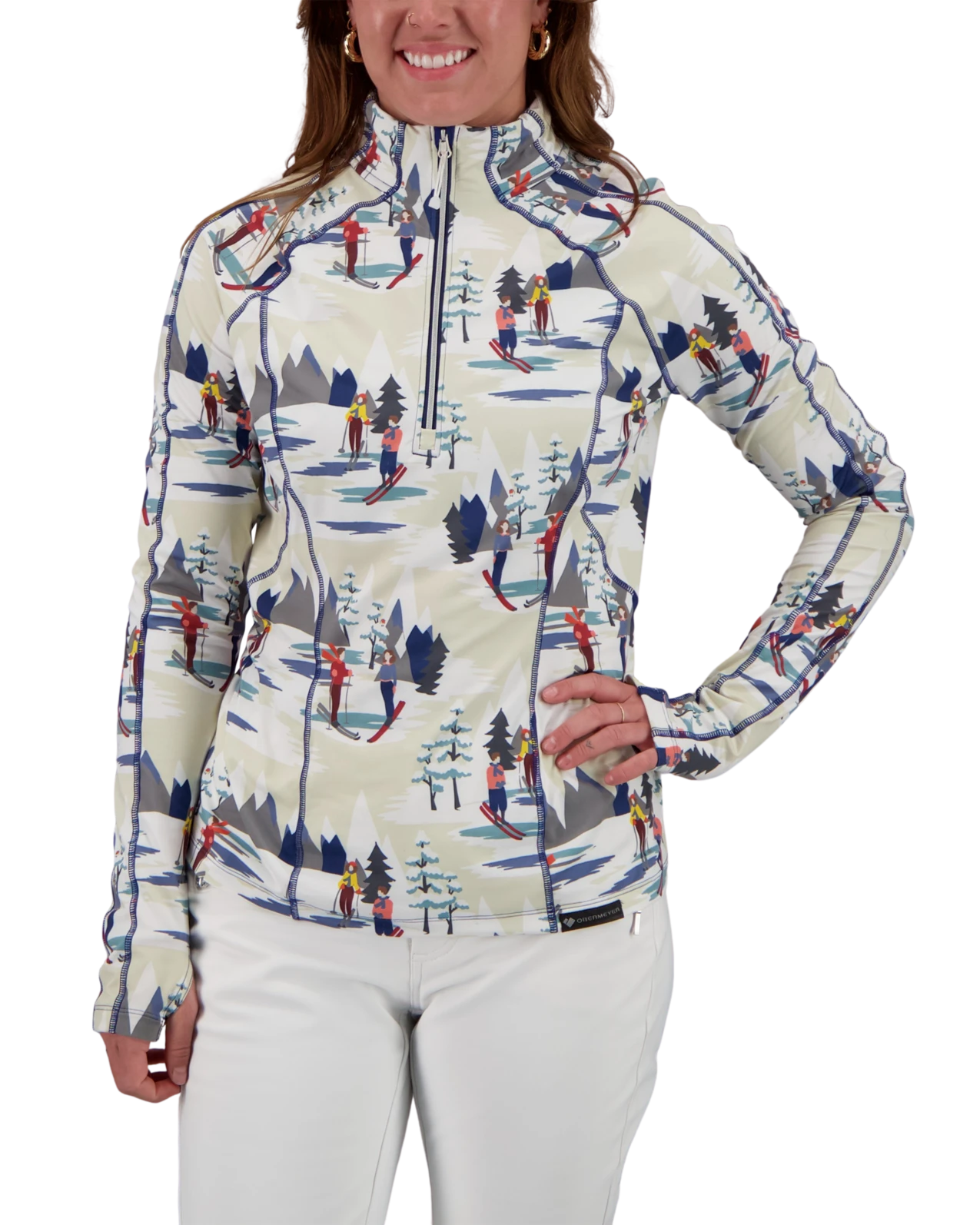 Obermeyer Discover 1/4 Zip Baselayer Top - Alpine Time 3 Obermeyer Discover 1/4 Zip Baselayer Top - Alpine Time