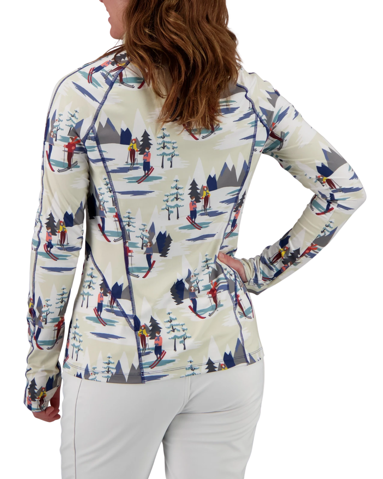 Obermeyer Discover 1/4 Zip Baselayer Top - Alpine Time 4 Obermeyer Discover 1/4 Zip Baselayer Top - Alpine Time - Image 2