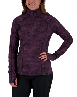 Obermeyer Discover 1/4 Zip Baselayer Top - Magnetic Camo