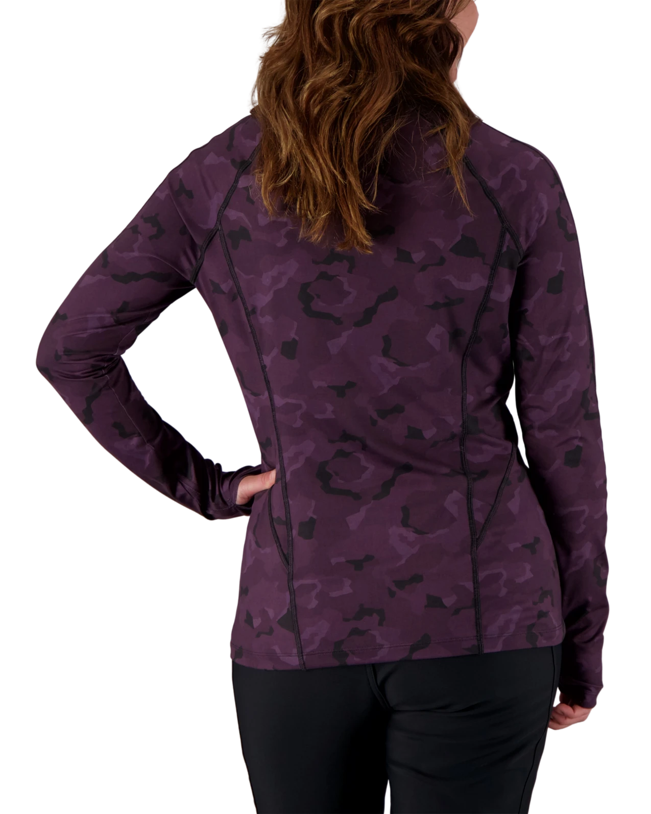 Obermeyer Discover 1/4 Zip Baselayer Top - Magnetic Camo 4 Obermeyer Discover 1/4 Zip Baselayer Top - Magnetic Camo - Image 2