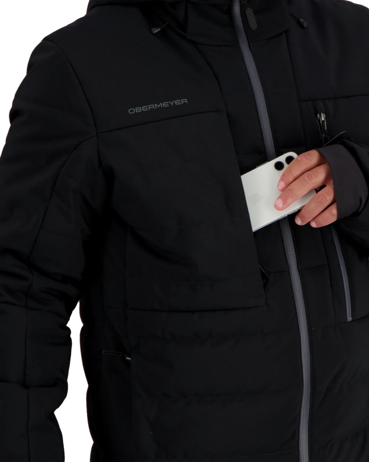 Obermeyer Caldera Down Hybrid Jacket - Black 7 Obermeyer Caldera Down Hybrid Jacket - Black - Image 5