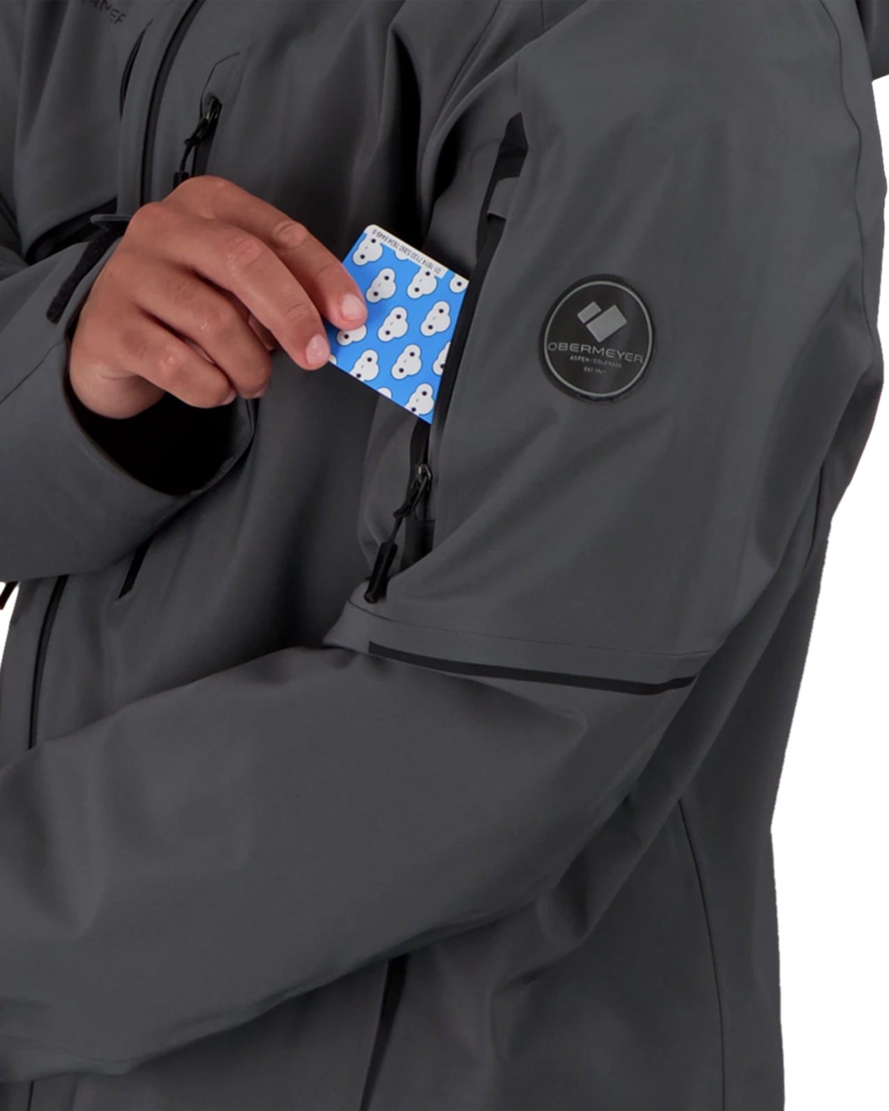 Obermeyer Foraker Shell Jacket - Coal 7 Obermeyer Foraker Shell Jacket - Coal - Image 5