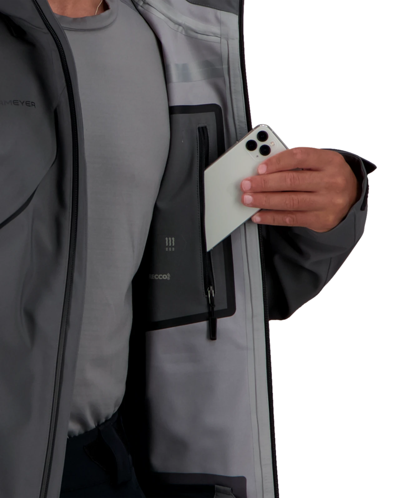 Obermeyer Foraker Shell Jacket - Coal 10 Obermeyer Foraker Shell Jacket - Coal - Image 8