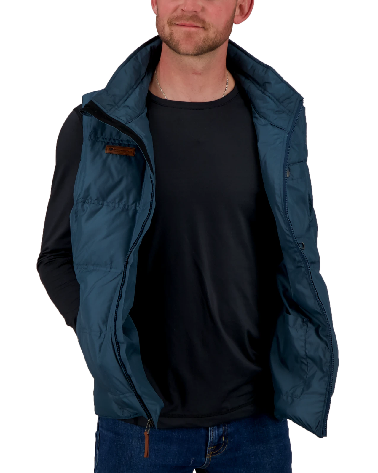Obermeyer Owen Down Vest - Raw Indigo 6 Obermeyer Owen Down Vest - Raw Indigo - Image 4