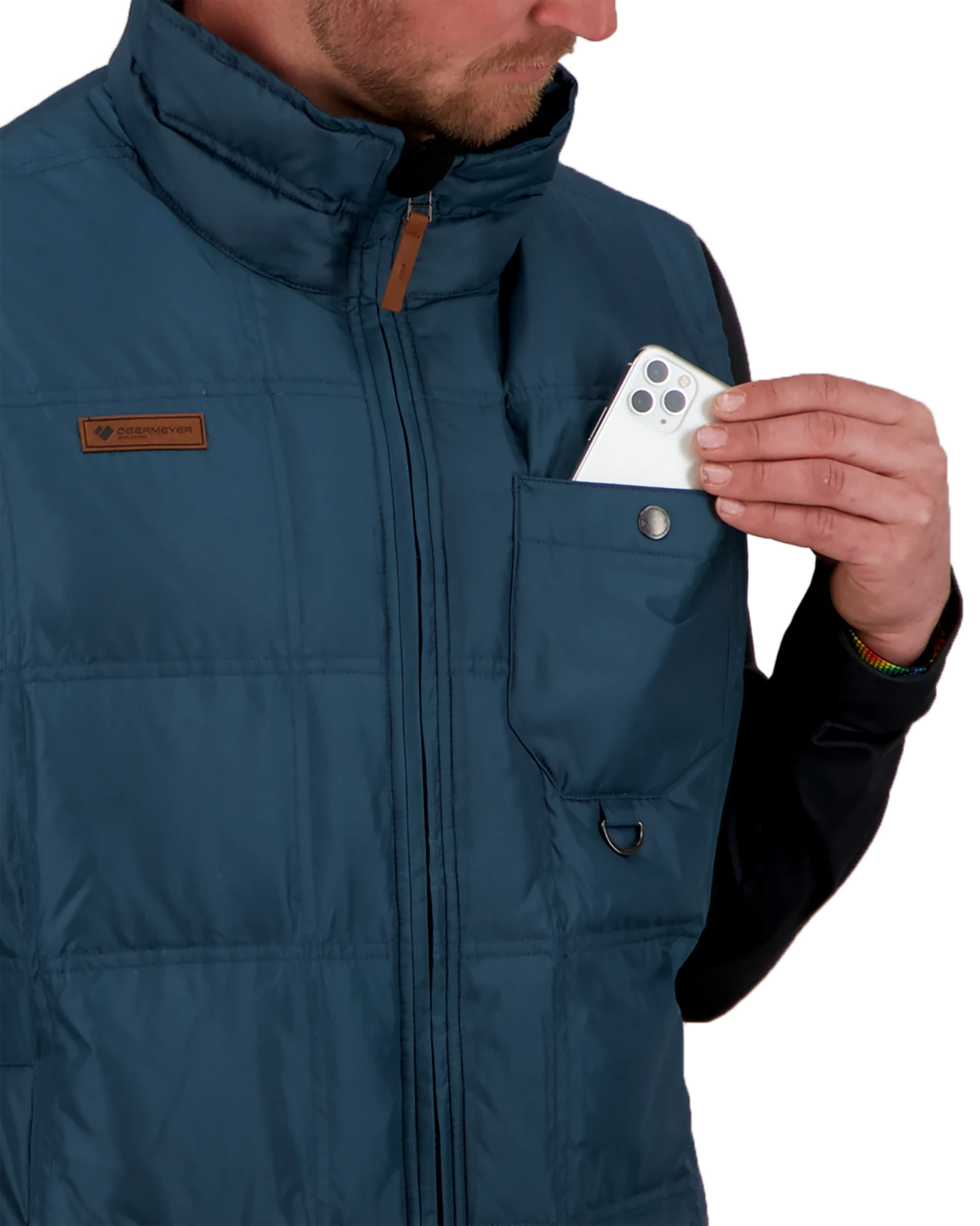 Obermeyer Owen Down Vest - Raw Indigo 8 Obermeyer Owen Down Vest - Raw Indigo - Image 6