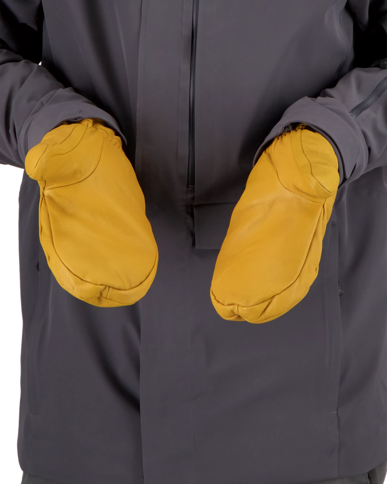 Obermeyer Men's Leather Mitten - Buckskin 4 Obermeyer Men's Leather Mitten - Buckskin - Image 2