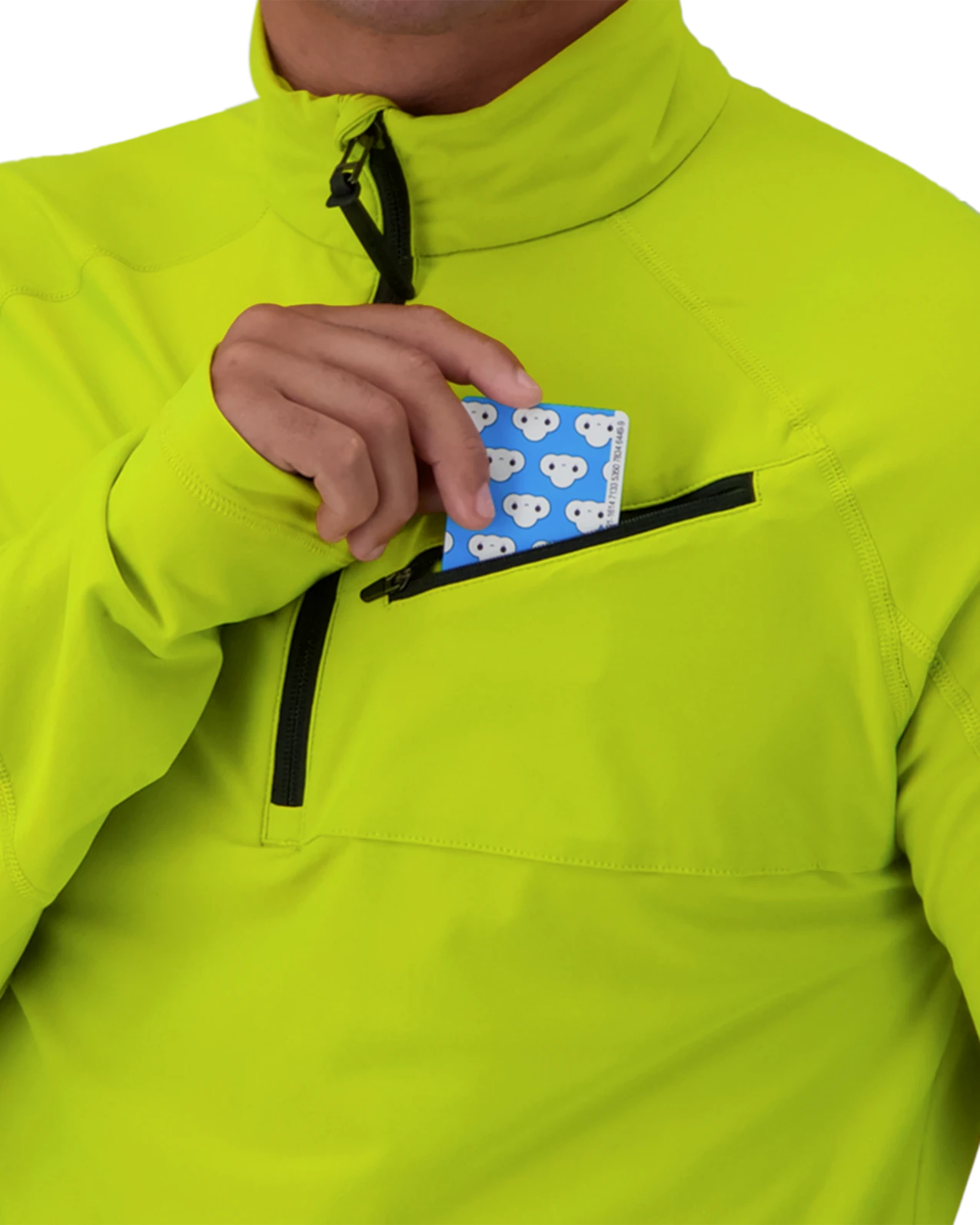 Obermeyer Flex 1/4 Zip Baselayer Top - Matcha 6 Obermeyer Flex 1/4 Zip Baselayer Top - Matcha - Image 4