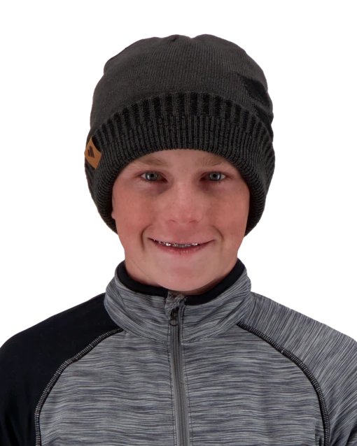 Obermeyer Teen Boys' Eugene Beanie - Coal -Obermeyer-US store WebZoom 4801520004 S01 MODFRT