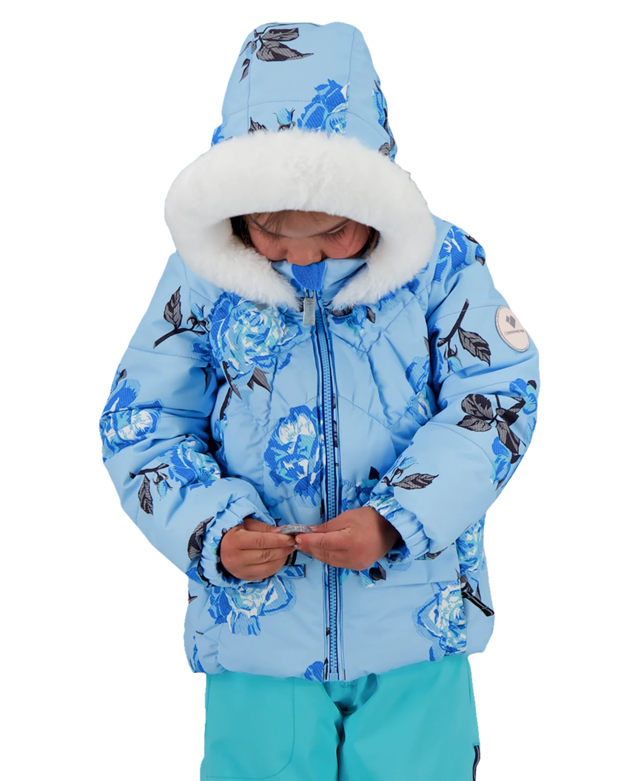 Obermeyer Roselet Jacket - Roses-R-Blue 7 Obermeyer Roselet Jacket - Roses-R-Blue - Image 5