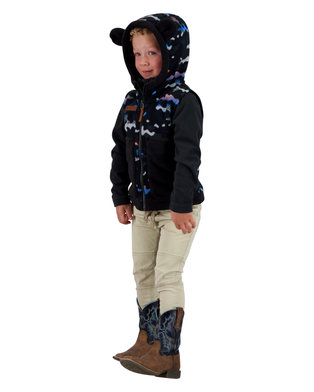 Obermeyer Logan Fleece Vest - Dayglow Camo 5 Obermeyer Logan Fleece Vest - Dayglow Camo - Image 3