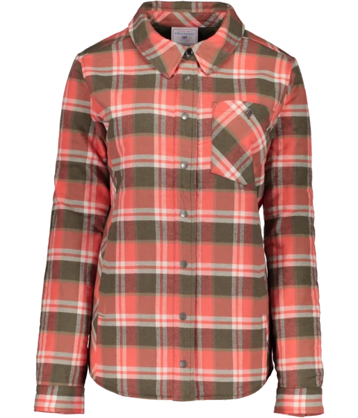 Obermeyer Women's Avery Flannel - Coral Berm Plai 3 Obermeyer Women's Avery Flannel - Coral Berm Plai