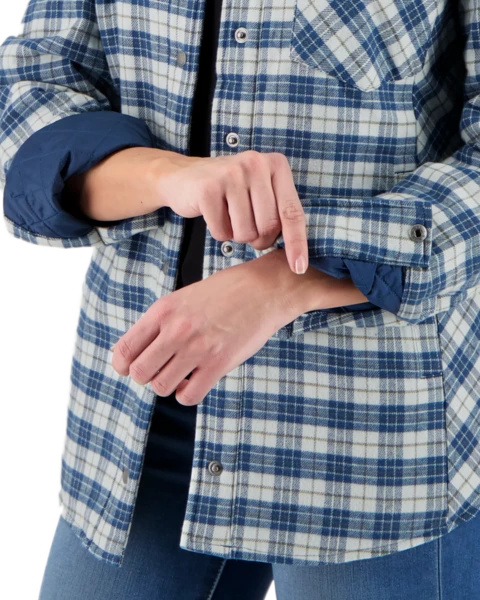 Obermeyer Women's Avery Flannel - Icy Mey Plaid 9 Obermeyer Women's Avery Flannel - Icy Mey Plaid - Image 7