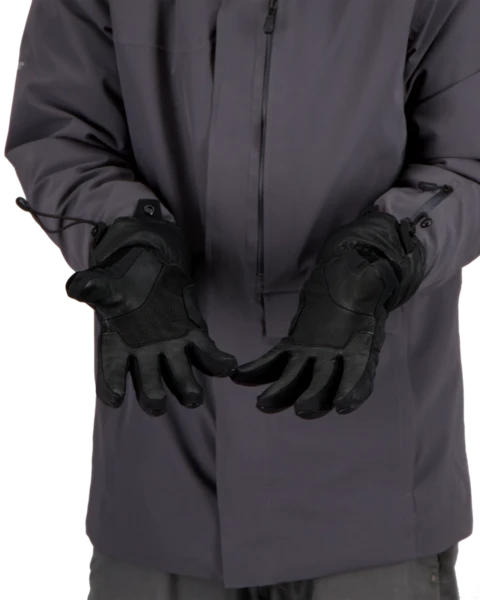 Obermeyer Eclipse Leather Glove - Black 4 Obermeyer Eclipse Leather Glove - Black - Image 2