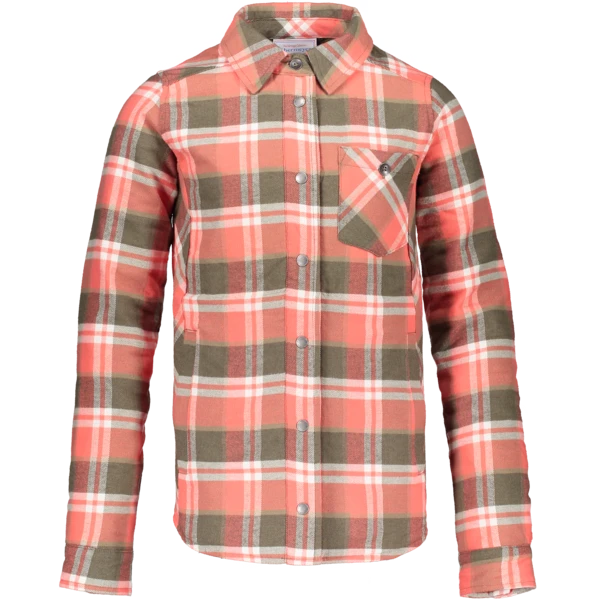 Obermeyer Teen Girls Avery Flannel - Coral Berm Plai 3 Obermeyer Teen Girls Avery Flannel - Coral Berm Plai