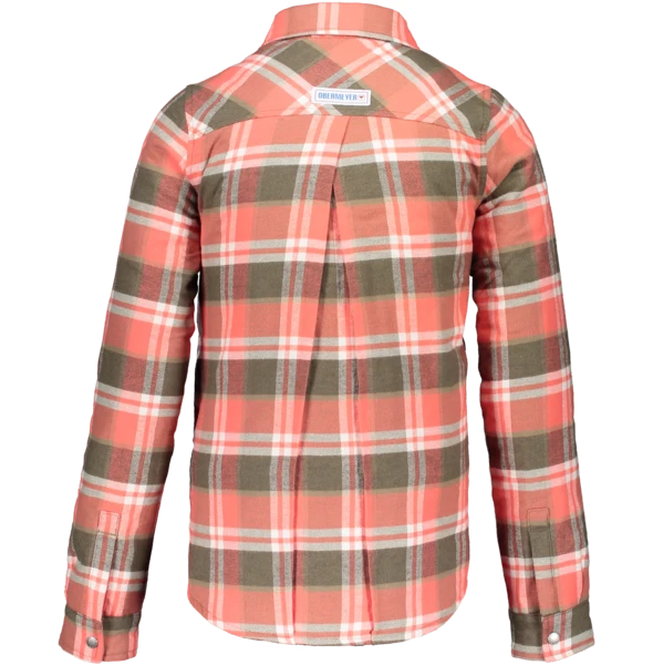 Obermeyer Teen Girls Avery Flannel - Coral Berm Plai 4 Obermeyer Teen Girls Avery Flannel - Coral Berm Plai - Image 2