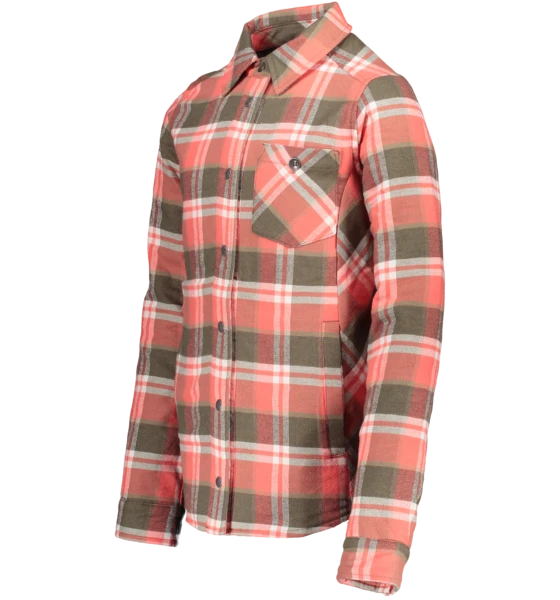 Obermeyer Teen Girls Avery Flannel - Coral Berm Plai 5 Obermeyer Teen Girls Avery Flannel - Coral Berm Plai - Image 3
