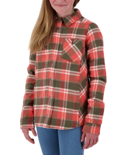 Obermeyer Teen Girls Avery Flannel - Coral Berm Plai 12 Obermeyer Teen Girls Avery Flannel - Coral Berm Plai -Obermeyer-US store webimage 3401619137 S05 MODFRT