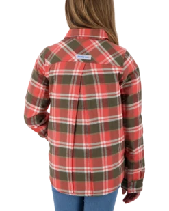 Obermeyer Teen Girls Avery Flannel - Coral Berm Plai 14 Obermeyer Teen Girls Avery Flannel - Coral Berm Plai -Obermeyer-US store webimage 3401619137 S07 MODBCK