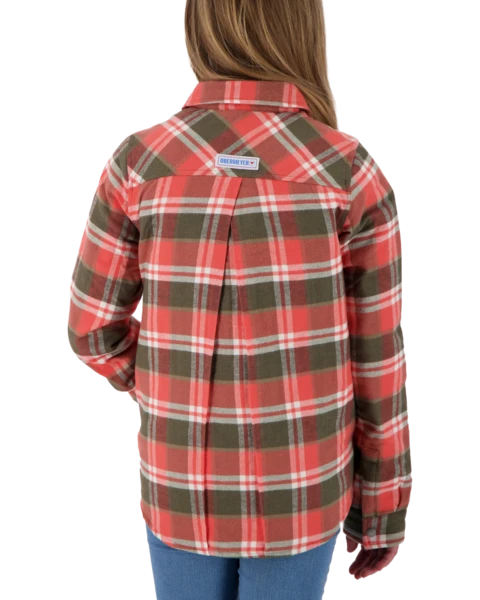 Obermeyer Teen Girls Avery Flannel - Coral Berm Plai 8 Obermeyer Teen Girls Avery Flannel - Coral Berm Plai - Image 6