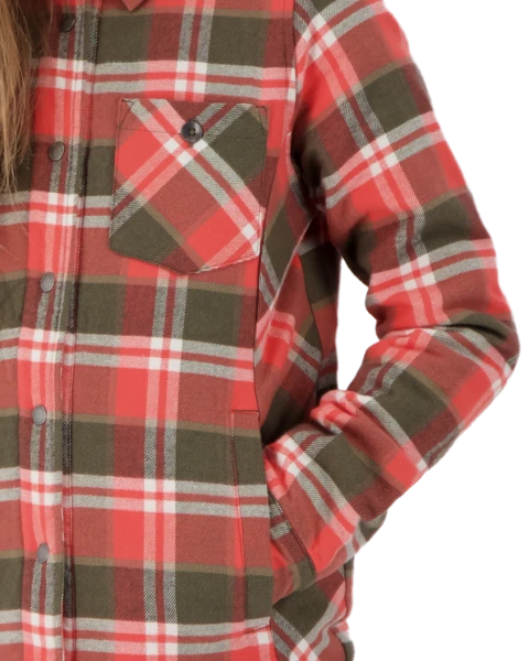 Obermeyer Teen Girls Avery Flannel - Coral Berm Plai 9 Obermeyer Teen Girls Avery Flannel - Coral Berm Plai - Image 7